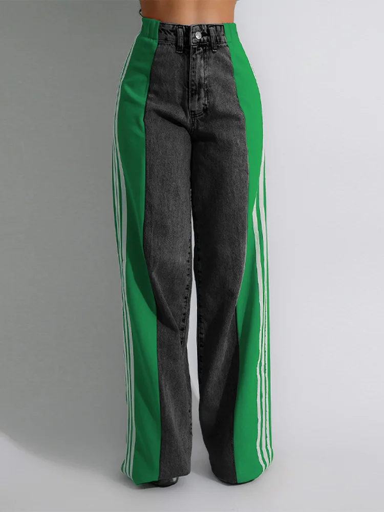 Black Denim Green