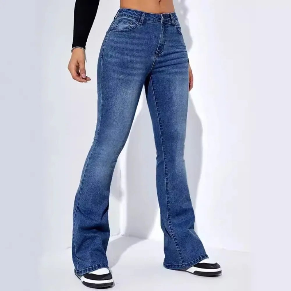 Europe and The United States Hot-selling Elastic Micro-pull Trousers Jeans Women's High Waist Slim Fit Pants