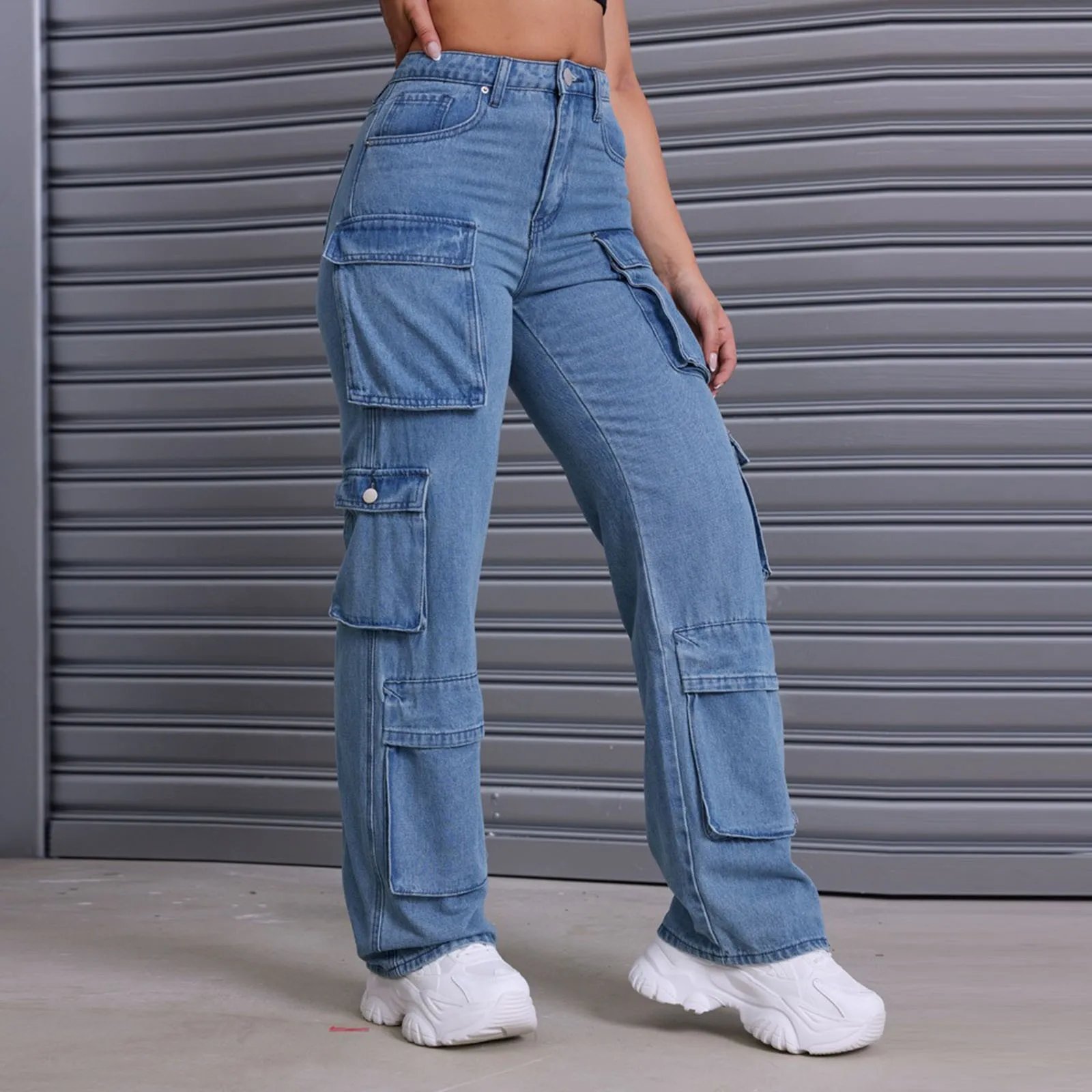 Straight Jean Women Length Large Size Wide Jeans Pants Waisted Women Calf Hole Stretch Jeans Womens plus Size Jean Skirt