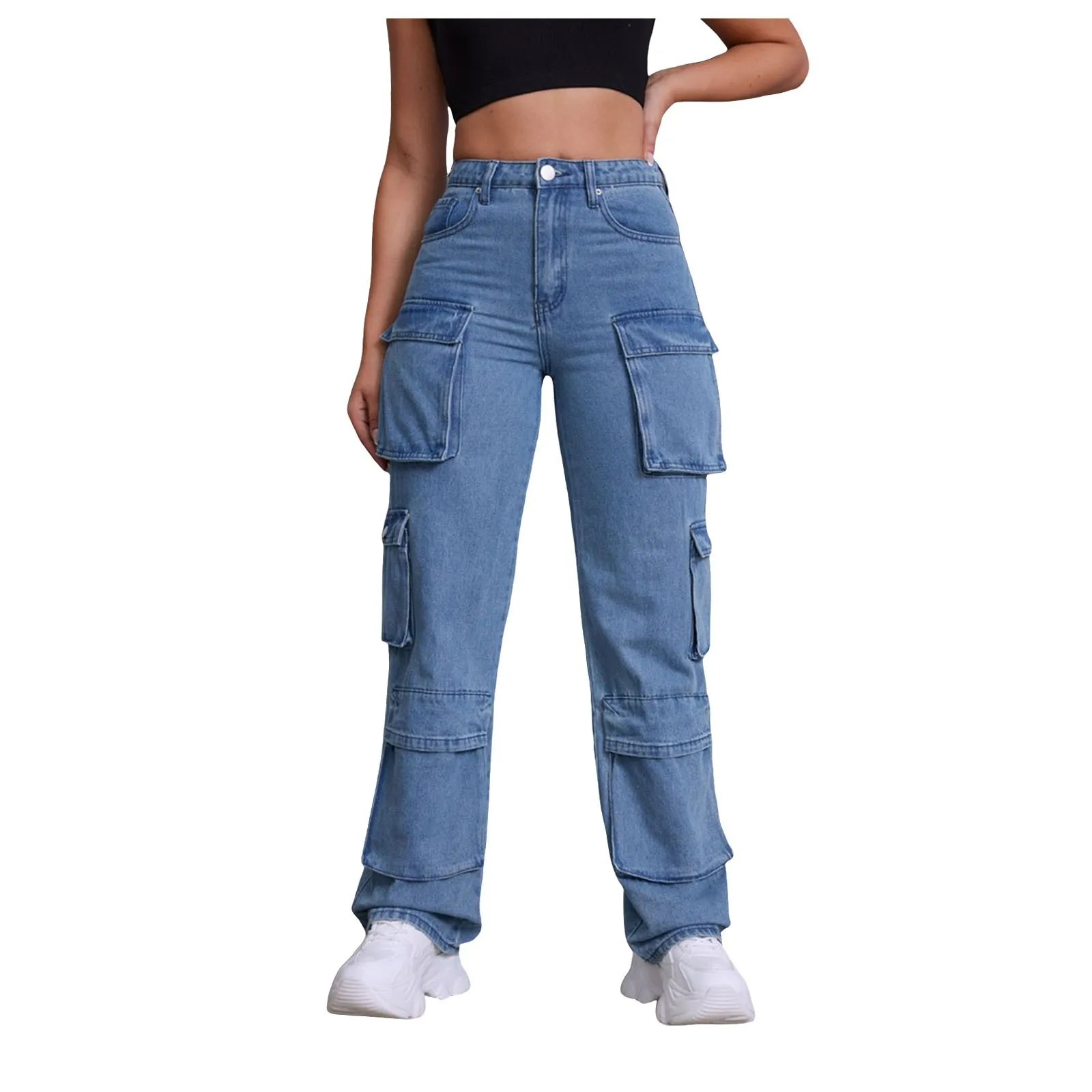 Straight Jean Women Length Large Size Wide Jeans Pants Waisted Women Calf Hole Stretch Jeans Womens plus Size Jean Skirt