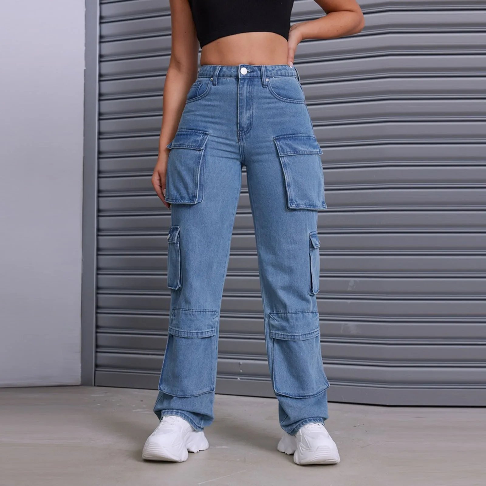 Straight Jean Women Length Large Size Wide Jeans Pants Waisted Women Calf Hole Stretch Jeans Womens plus Size Jean Skirt