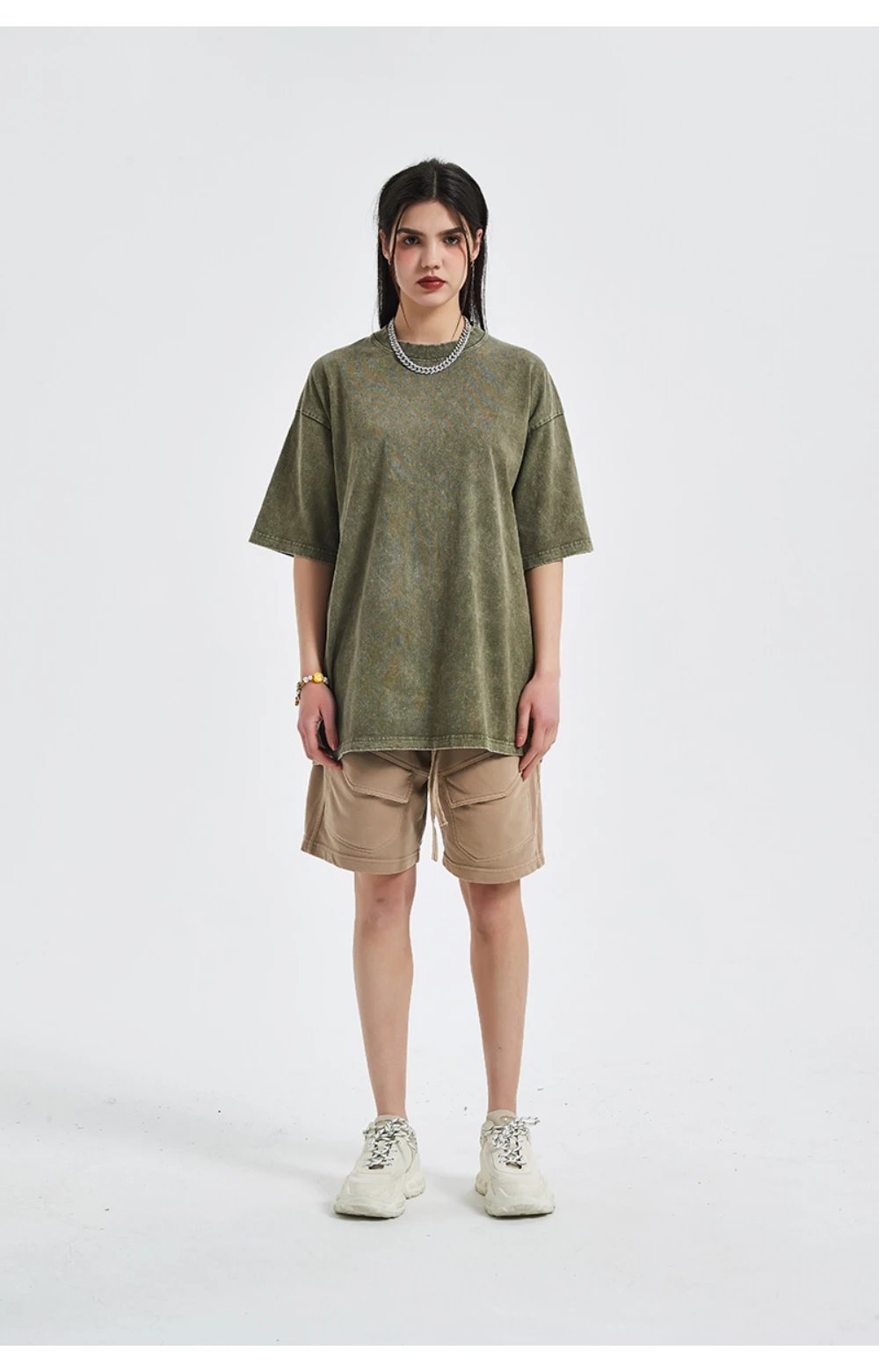 Plus Size Thick Heavy Womens Washed Vintage T-Shirt Summer Casual T Shirts Short Sleeve Loose Crewneck Cotton Tops for Women Men