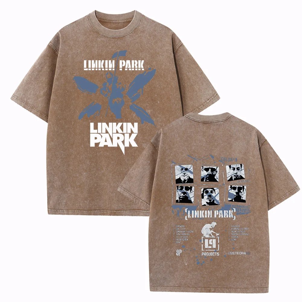 Linkin-Park Shirts Vintage Harajuku O-Neck Short Sleeve Cotton T-Shirts Street trend anime simple sports style Classic Simple